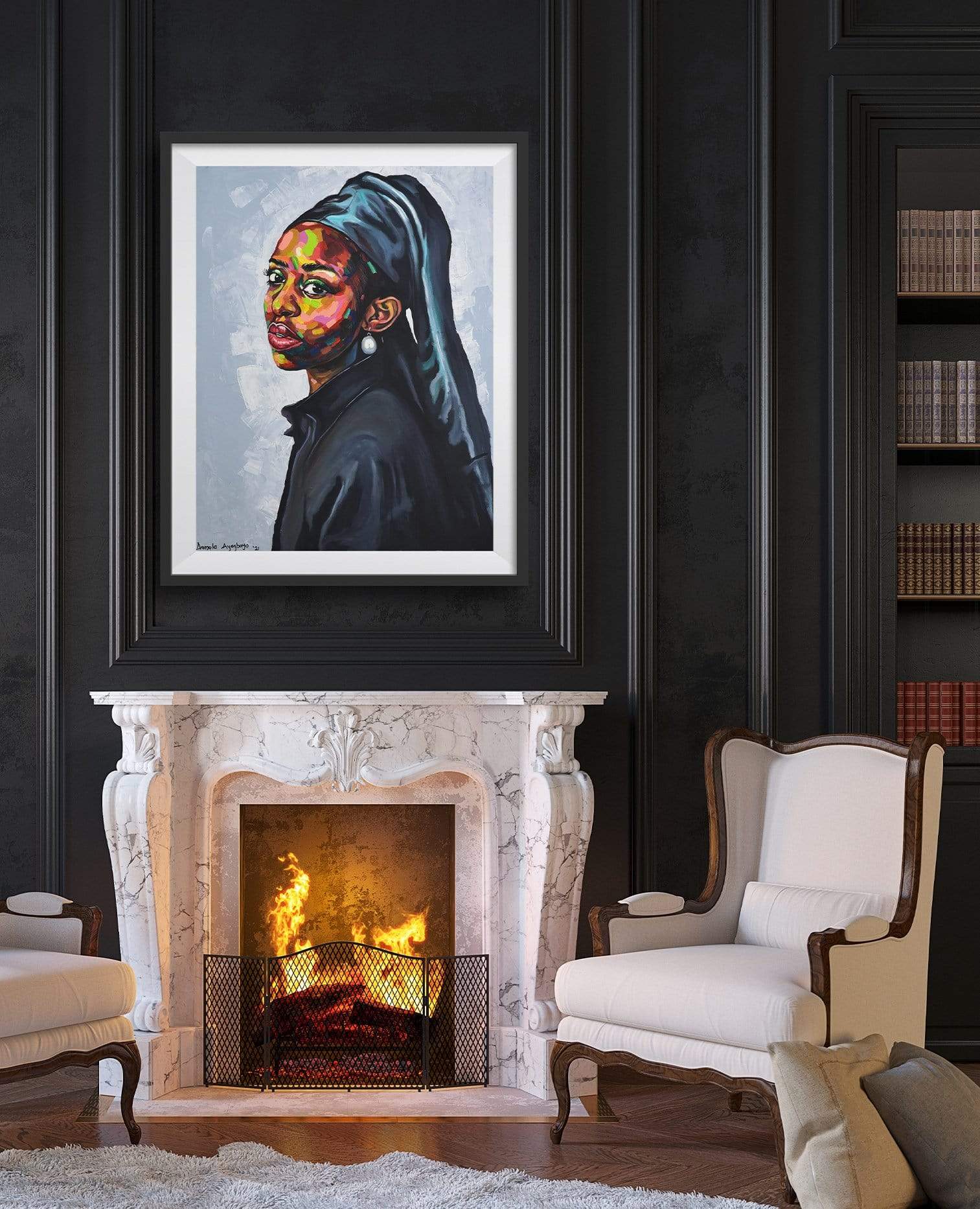 Damola Ayegbayo Digital Print S / Black The Girl with a Pearl Earring